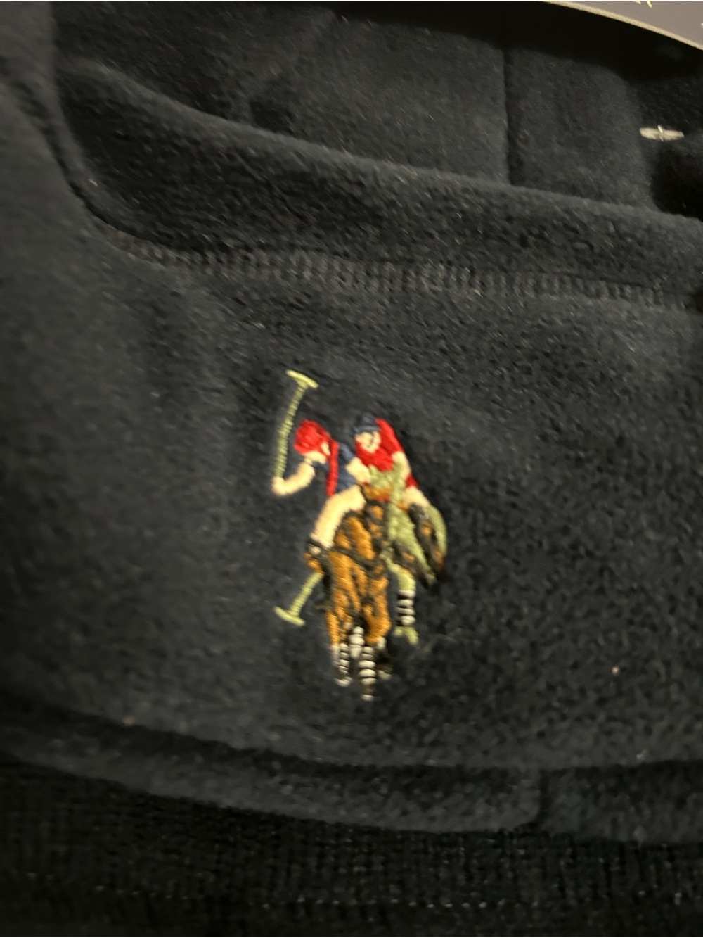 NWT U.S. Polo Assn. Men's Navy Blue Cold Weather Hat & Neck Gaiter Set